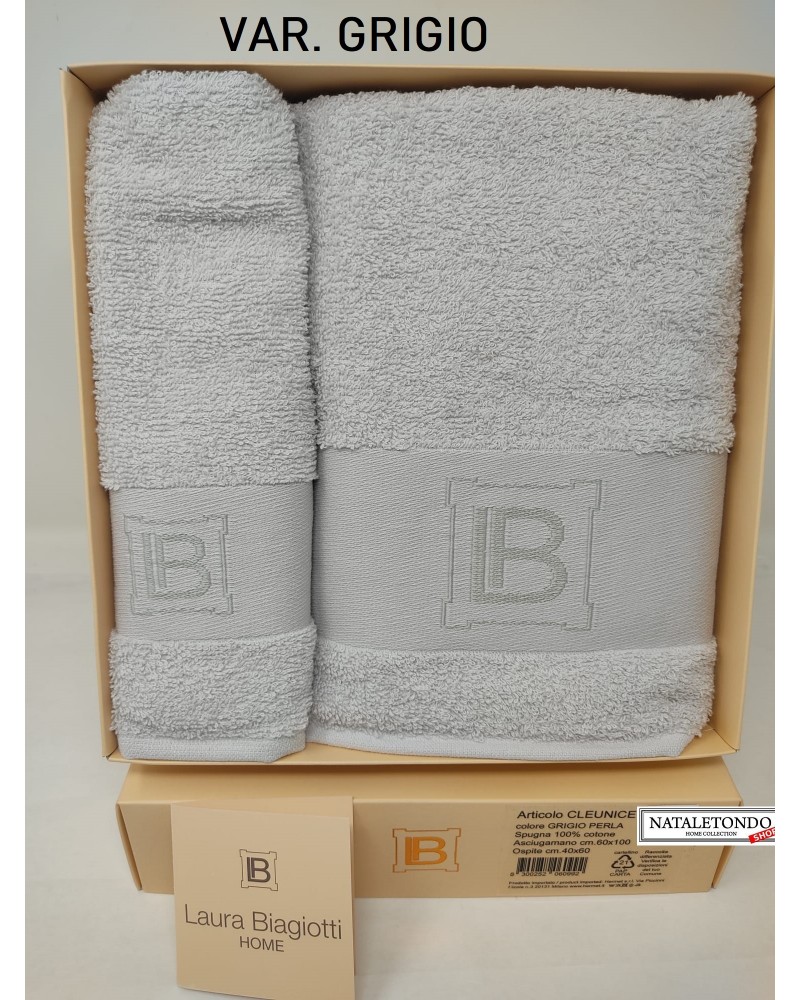 Set asciugamani bagno in tinta unita in cotone